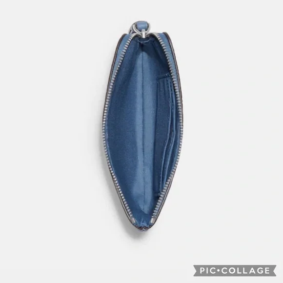 Coach corner zip wristlet with Aquarius ♒️ New 🔥 - Picture 2 of 11